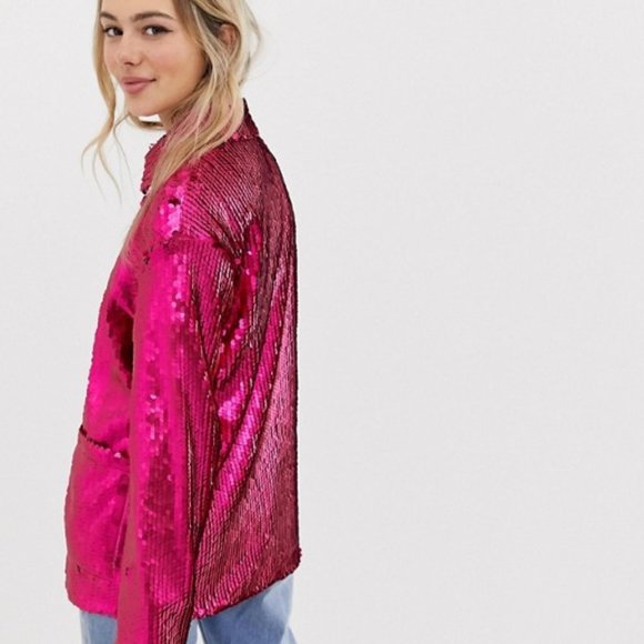 ASOS DESIGN Sequin Jacket - Picture 2 of 4